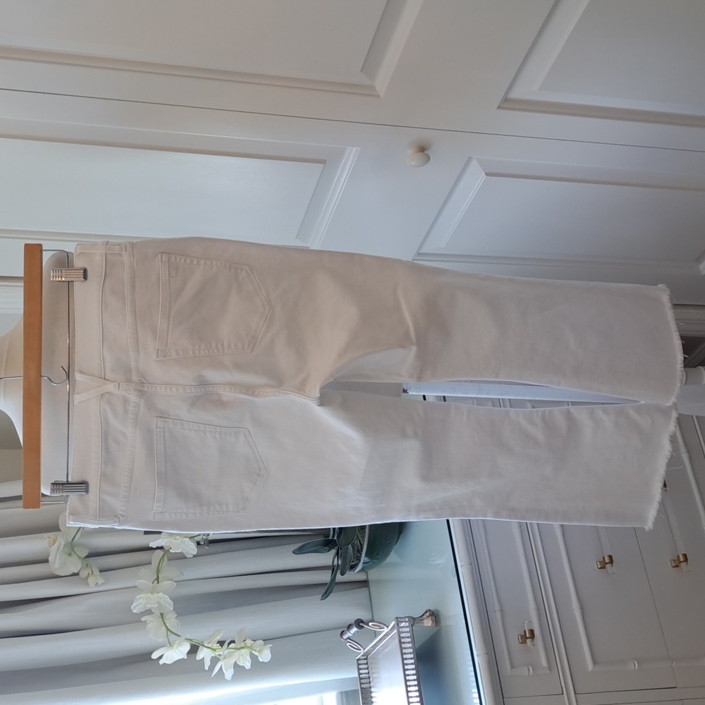 Vineyard‎ Vines Womens White Stretch Denim Crop Flare Jeans Raw Hem S-10 - Picture 4 of 10